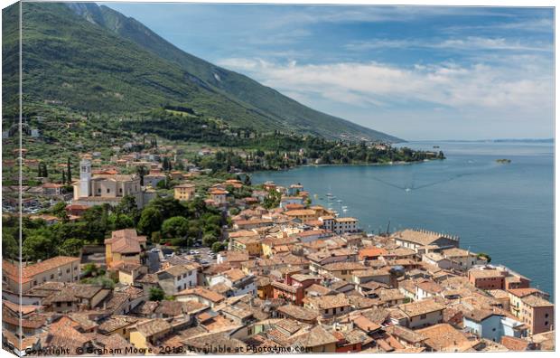 Malcesine from Castello Scaligero Canvas Print by Graham Moore