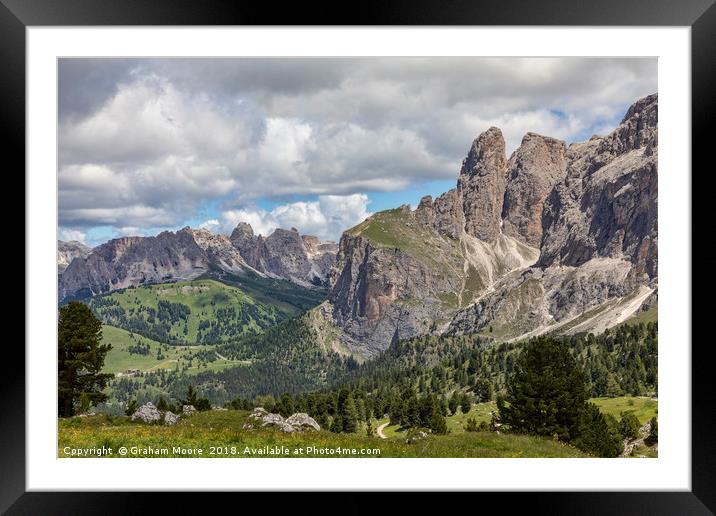 Dolomites near Trento Framed Mounted Print by Graham Moore
