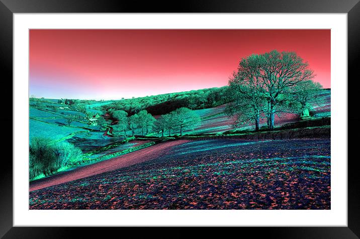 Exmoor in the Pink Framed Mounted Print by Rob Hawkins