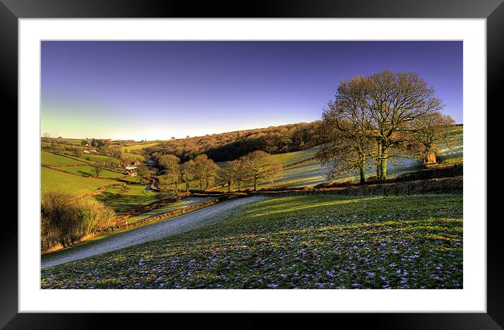An Exmoor valley Framed Mounted Print by Rob Hawkins