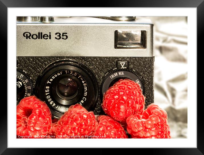 Raspberry Rollei Framed Mounted Print by Rob Hawkins
