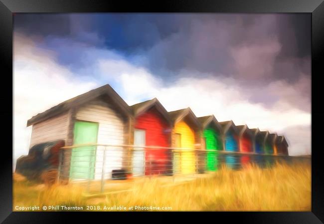 Blyth Beach Huts No. 4 Framed Print by Phill Thornton