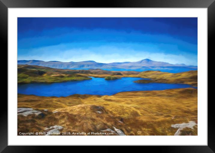 Isle of Skye and The Storr from The Isle of Raasay Framed Mounted Print by Phill Thornton