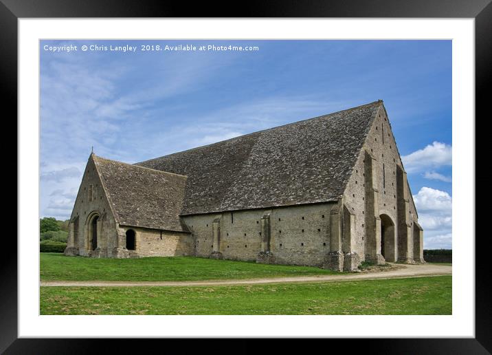 15th Century Tithe Barn Framed Mounted Print by Chris Langley