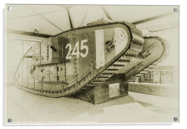 Tank 245  Acrylic by Rob Hawkins