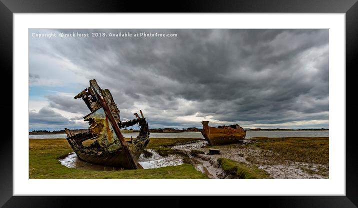 Fleetwood wrecks Framed Mounted Print by nick hirst