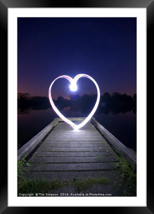 Love Heart Framed Mounted Print by Tim Simpson