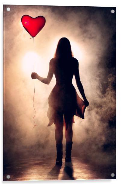 Lonely Heart Acrylic by Johan Swanepoel