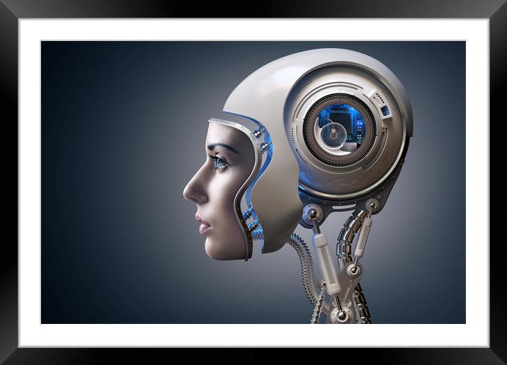 Next Generation Cyborg Framed Mounted Print by Johan Swanepoel