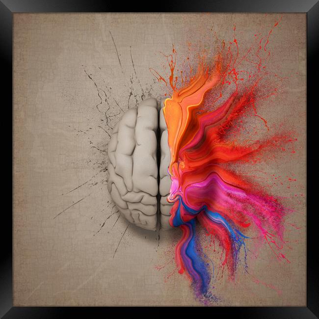 The Creative Brain Framed Print by Johan Swanepoel