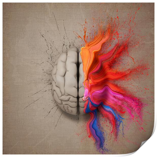 The Creative Brain Print by Johan Swanepoel
