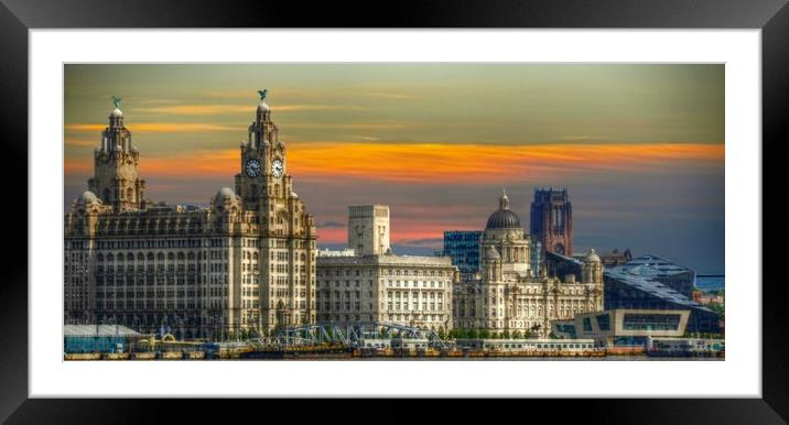 sunset over the graces Framed Mounted Print by sue davies
