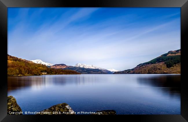 Loch Lomond reflections Framed Print by Rosaline Napier