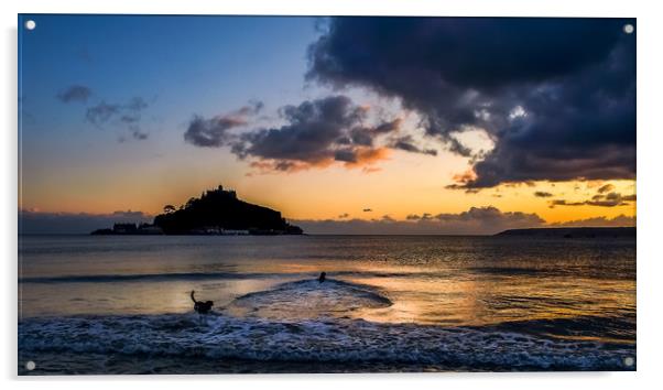 St Michael's Mount Acrylic by Mike Lanning