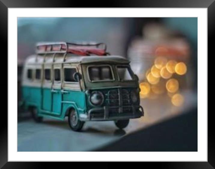 VW Camper Van Framed Mounted Print by Gabriella Dooey