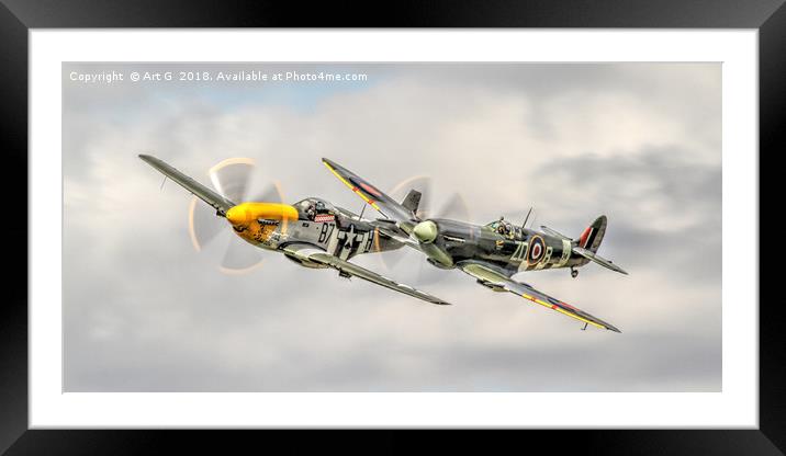 Fighter Sweep Framed Mounted Print by Art G