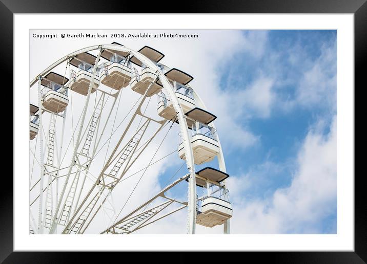 Barry Island Ferris Wheel Framed Mounted Print by Gareth Maclean