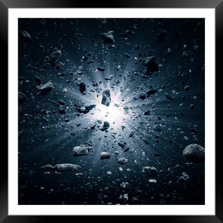 Big Bang explosion in space Framed Mounted Print by Johan Swanepoel