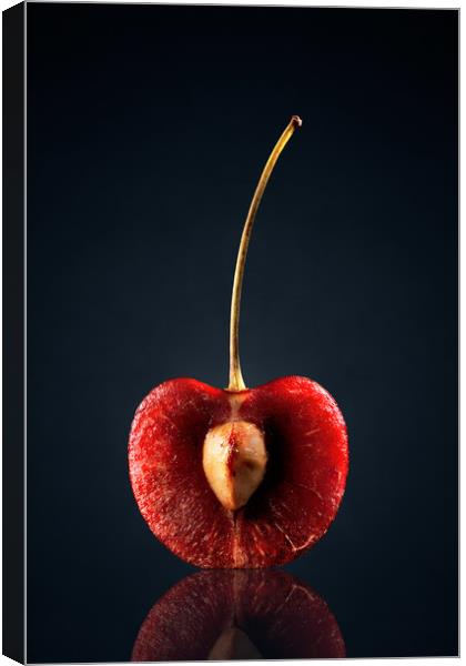 Red Cherry Still Life Canvas Print by Johan Swanepoel