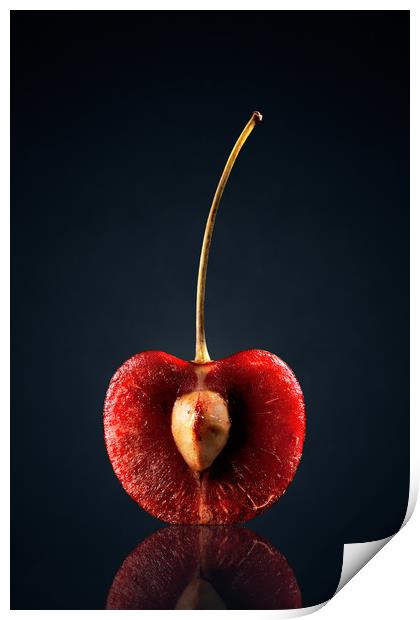 Red Cherry Still Life Print by Johan Swanepoel