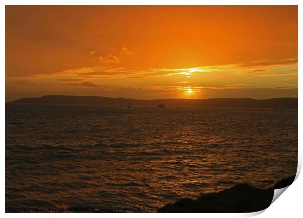 Majestic Plymouth Sound Sunset Print by Graham Nathan