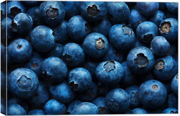 Blueberry fruit Background Canvas Print by Johan Swanepoel