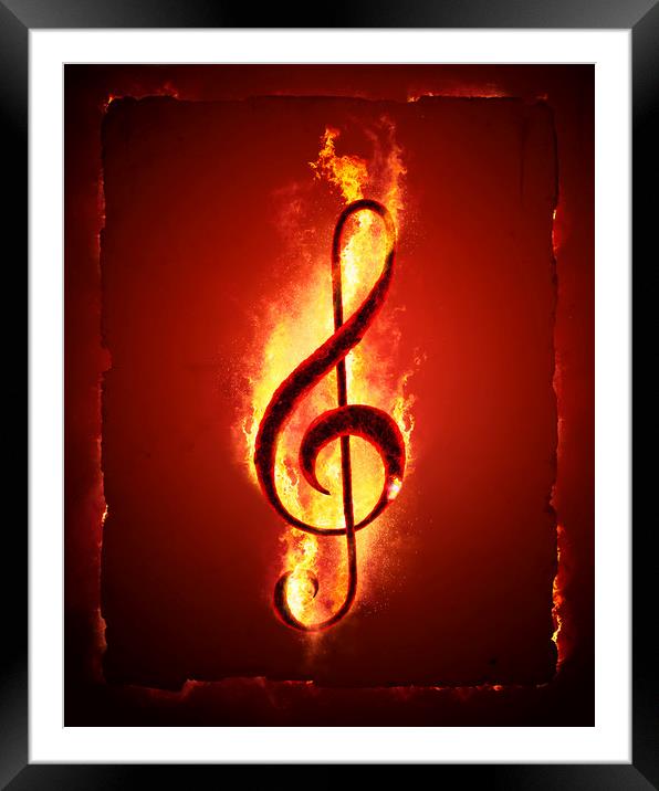 Hot Music Framed Mounted Print by Johan Swanepoel