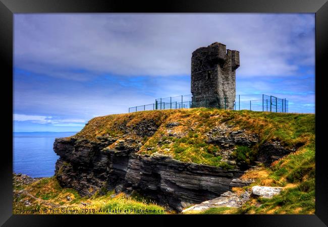 Moher Tower Framed Print by Tom Gomez