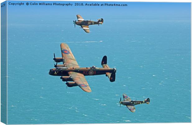 Battle of Britain Memorial Flight Eastbourne  2 Canvas Print by Colin Williams Photography