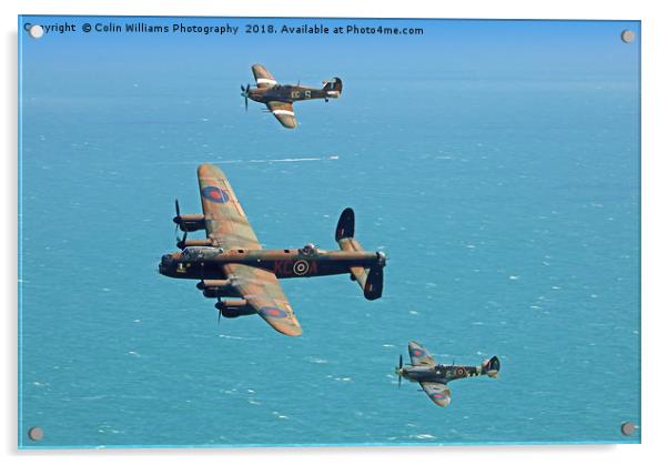 Battle of Britain Memorial Flight Eastbourne  2 Acrylic by Colin Williams Photography