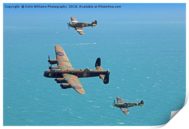Battle of Britain Memorial Flight Eastbourne  2 Print by Colin Williams Photography