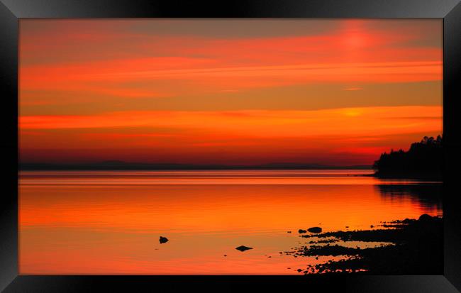 Swedish sunset Framed Print by Hamperium Photography