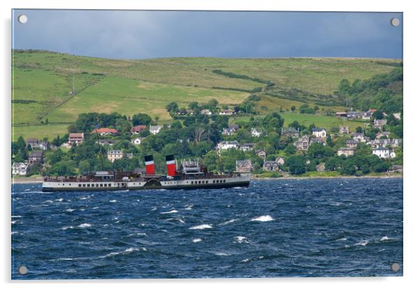 Paddlesteamer Waverley on River Clyde Acrylic by George Robertson