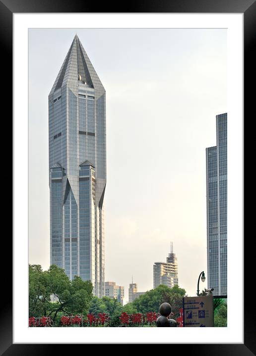 Shanghai Tallest Buildings Framed Mounted Print by Geoffrey Higges