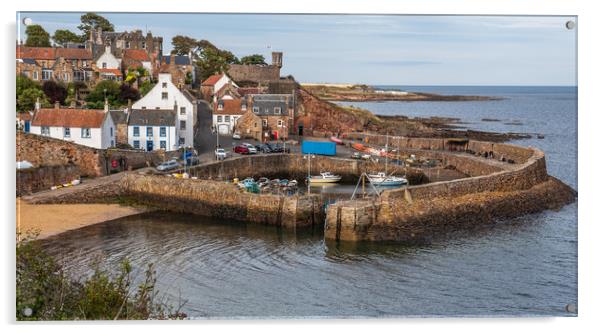 Crail Harbour Acrylic by George Robertson
