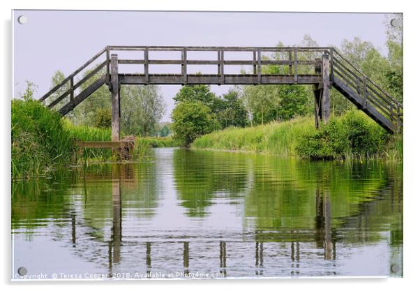 Paper Mill Lock Bridge, Essex Acrylic by Teresa Cooper