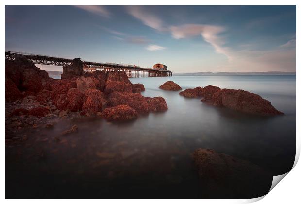 Evening at Mumbles pier Print by Leighton Collins