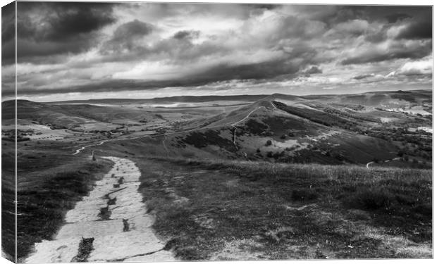 Mam Tor and Great Ridge Canvas Print by George Robertson