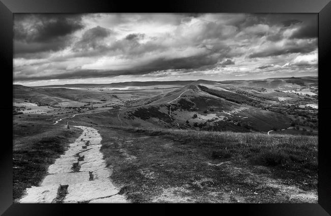 Mam Tor and Great Ridge Framed Print by George Robertson