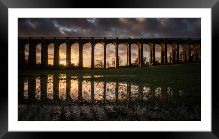 Flooded fields at sunset Framed Mounted Print by Sue MacCallum- Stewart