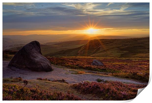 Higger Tor Sunset                                Print by Darren Galpin