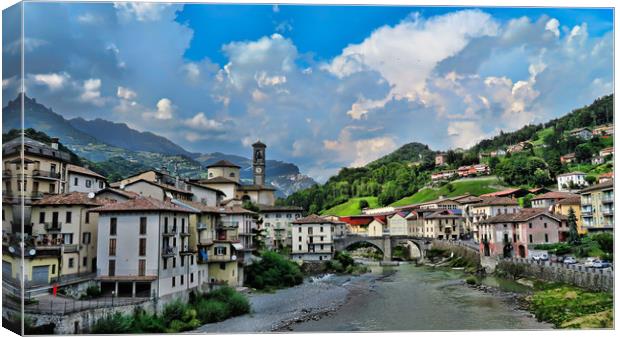 Aosta Valley town in Italy                        Canvas Print by jason jones