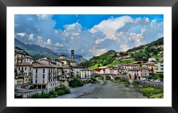 Aosta Valley town in Italy                        Framed Mounted Print by jason jones