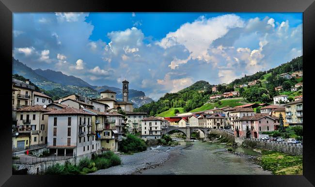 Aosta Valley town in Italy                        Framed Print by jason jones