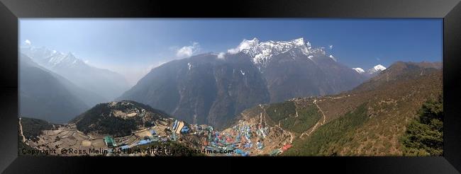 Namche Bazaar Framed Print by Ross Malin