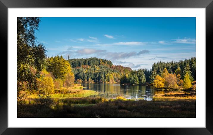 Trossachs National Park in Autumn Framed Mounted Print by George Robertson