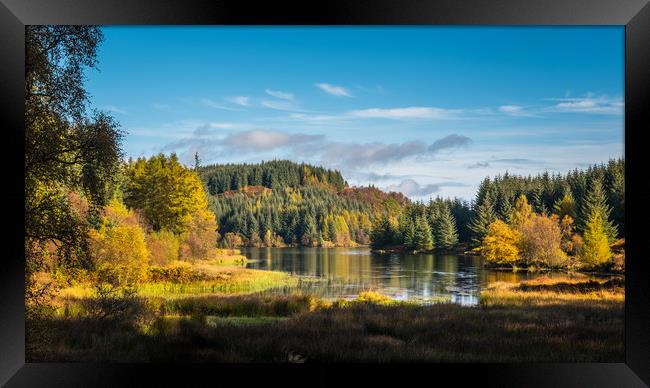 Trossachs National Park in Autumn Framed Print by George Robertson