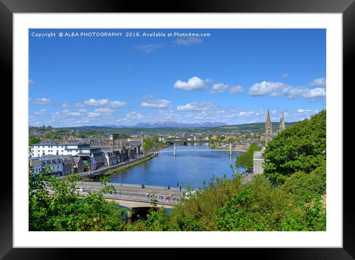 River Ness, Inverness, Scotland. Framed Mounted Print by ALBA PHOTOGRAPHY