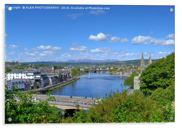 River Ness, Inverness, Scotland. Acrylic by ALBA PHOTOGRAPHY