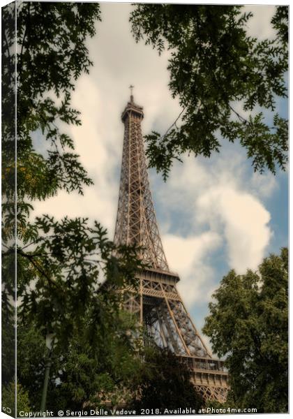 Eiffel tower in Paris Canvas Print by Sergio Delle Vedove